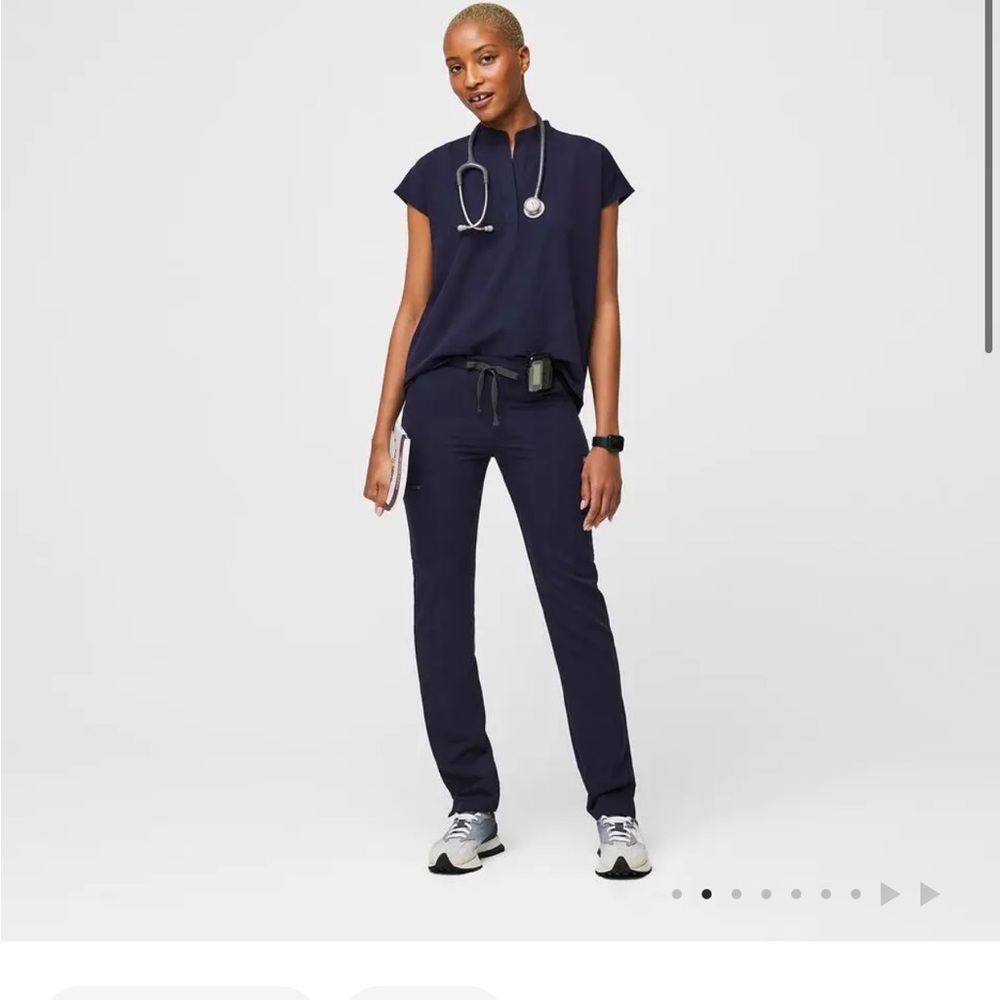 COPY - Figs Navy Rafaela Top